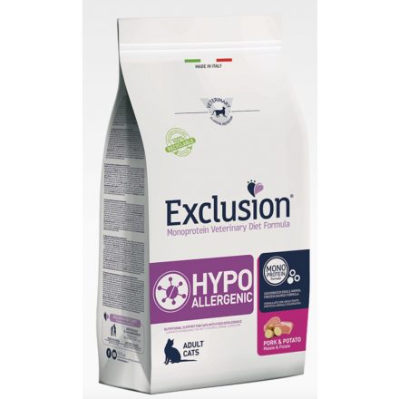 Exclusion Cat Hypoallergenic macskaeledel Pork&Potato 1,5kg (sertés és burgonya)