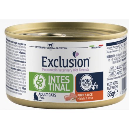 Exclusion Cat Intestinal macskaeledel Pork&Rice 85gramm