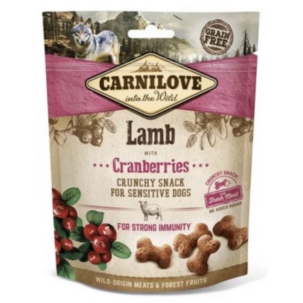 Carnilove Dog Crunchy Snack Lamb & Cranberries- Bárány Hússal és Vörös Áfonyával 200g