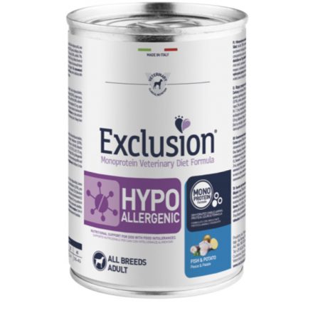 Exclusion Canine Hypoallergenic Fish & Potato konzerv 400g