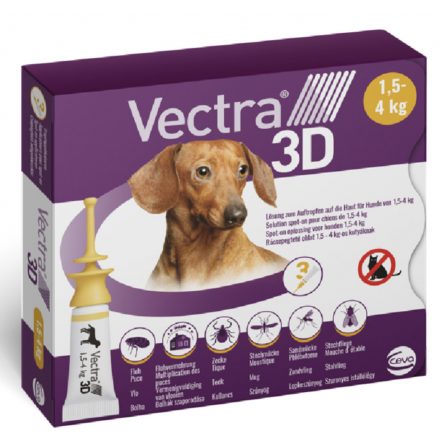 Vectra 3D 1,5 és 4 kg közötti kutyáknak 1 pipetta